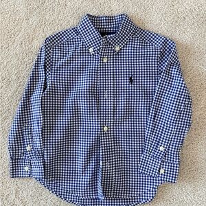 Ralph Lauren Kids Blue Gingham Button Down Shirt